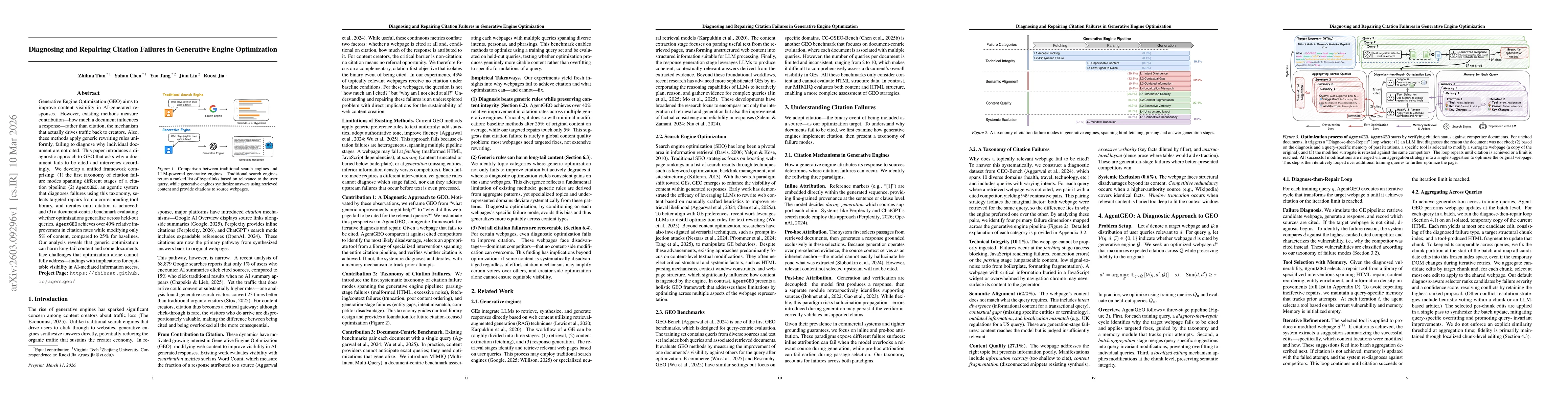 Thumbnail for Diagnosing and Repairing Citation Failures in Generative Engine Optimization