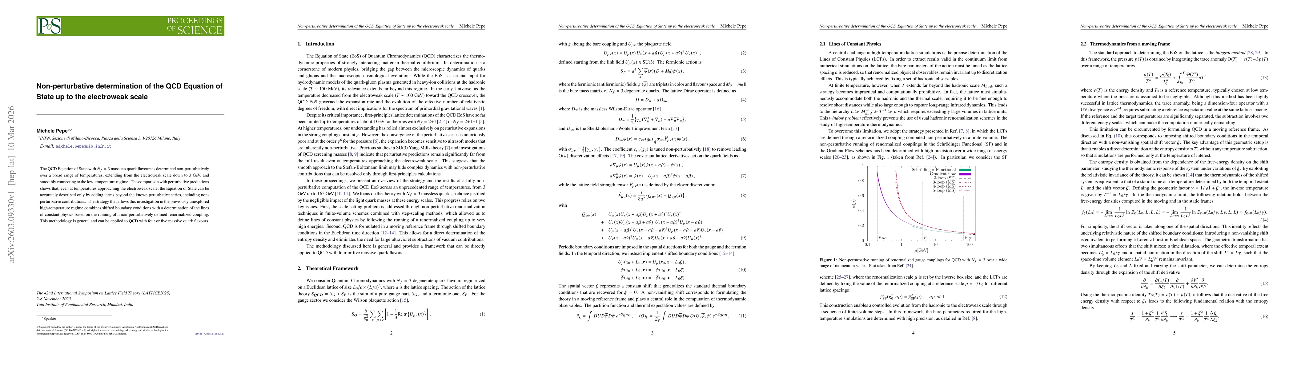 Thumbnail for Non-perturbative determination of the QCD Equation of State up to the electroweak scale
