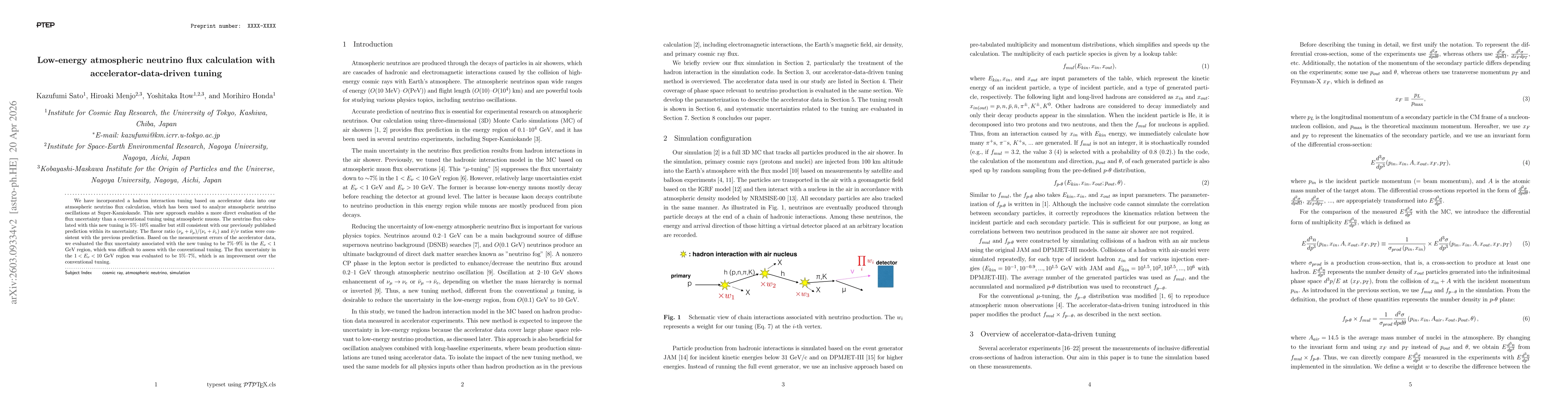 Thumbnail for Low-energy atmospheric neutrino flux calculation with accelerator-data-driven tuning