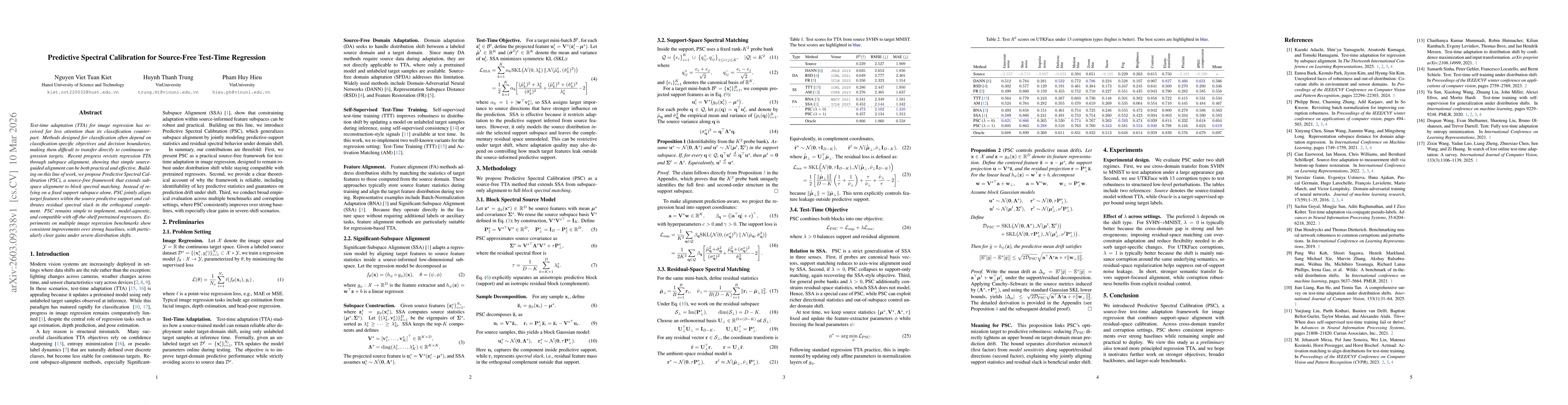 Thumbnail for Predictive Spectral Calibration for Source-Free Test-Time Regression
