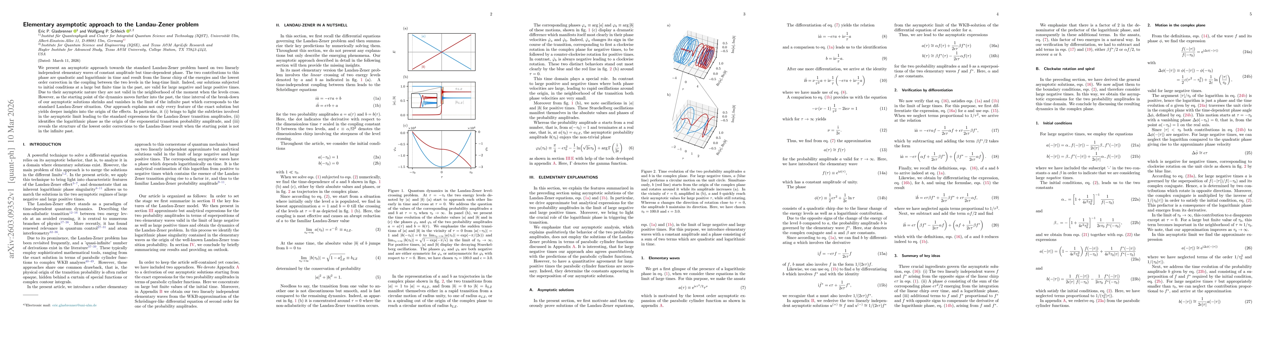 Thumbnail for Elementary asymptotic approach to the Landau-Zener problem