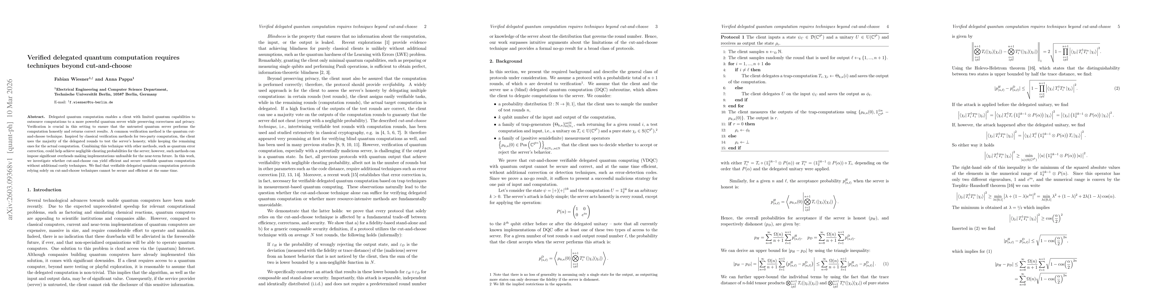 Thumbnail for Verified delegated quantum computation requires techniques beyond cut-and-choose
