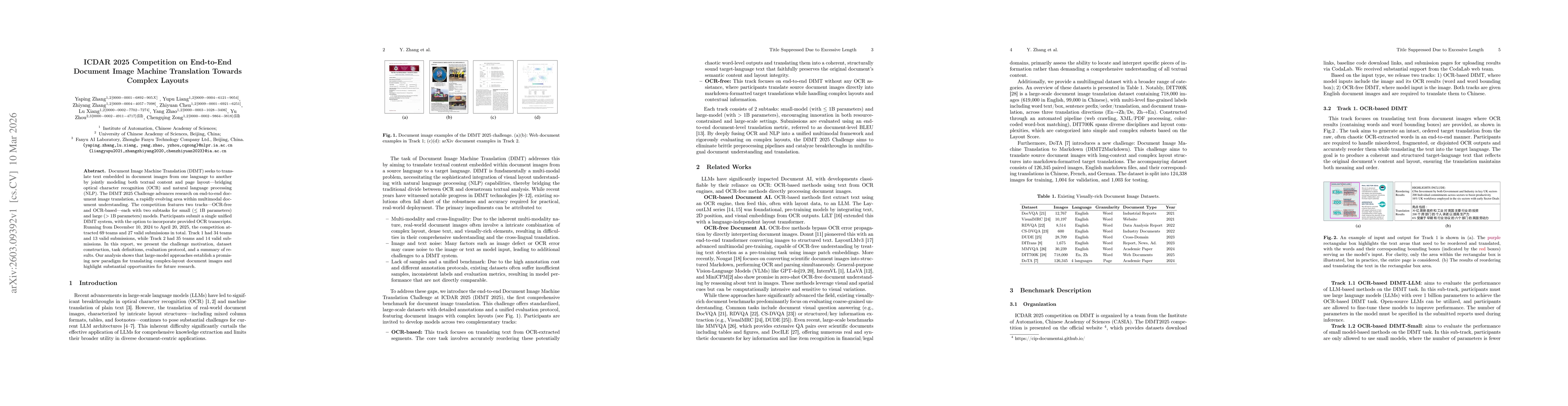 Thumbnail for ICDAR 2025 Competition on End-to-End Document Image Machine Translation Towards Complex Layouts