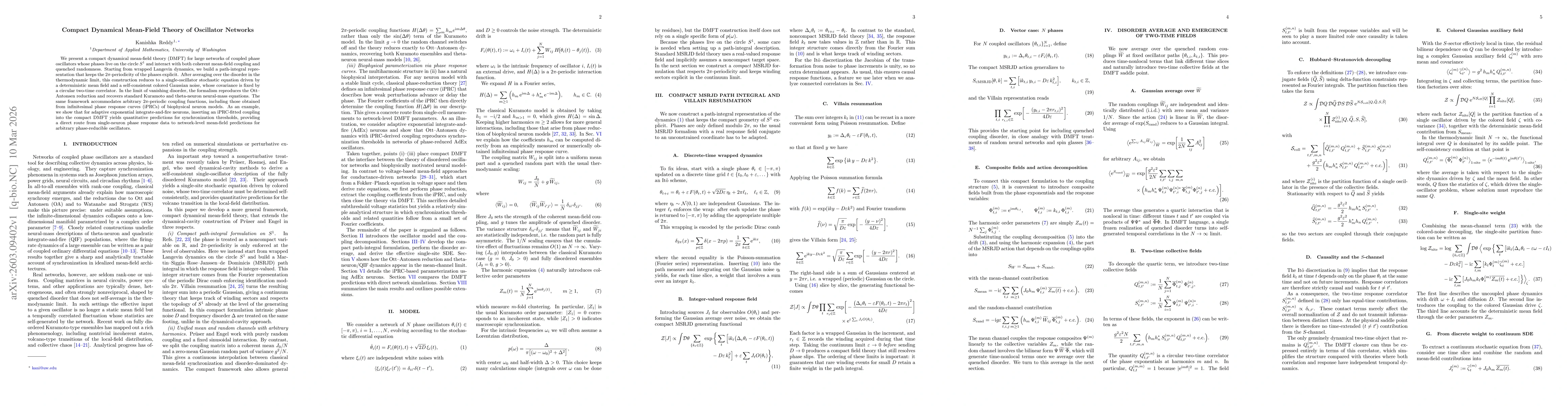 Thumbnail for Compact Dynamical Mean-Field Theory of Oscillator Networks