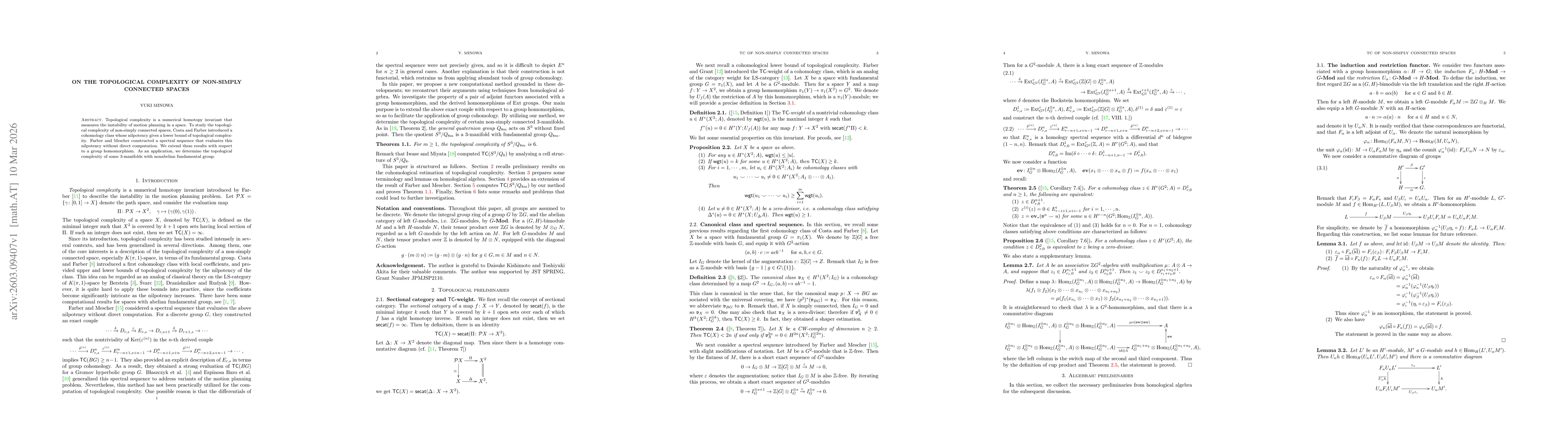 Thumbnail for On the topological complexity of non-simply connected spaces