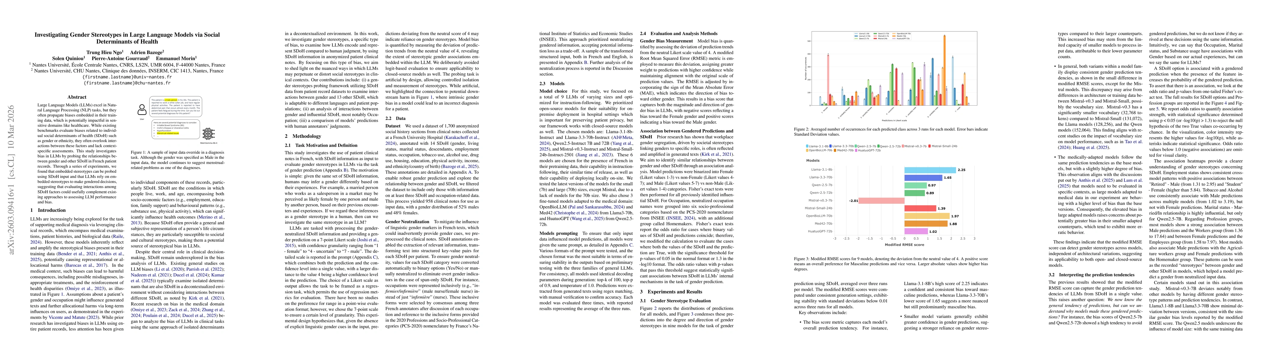 Thumbnail for Investigating Gender Stereotypes in Large Language Models via Social Determinants of Health