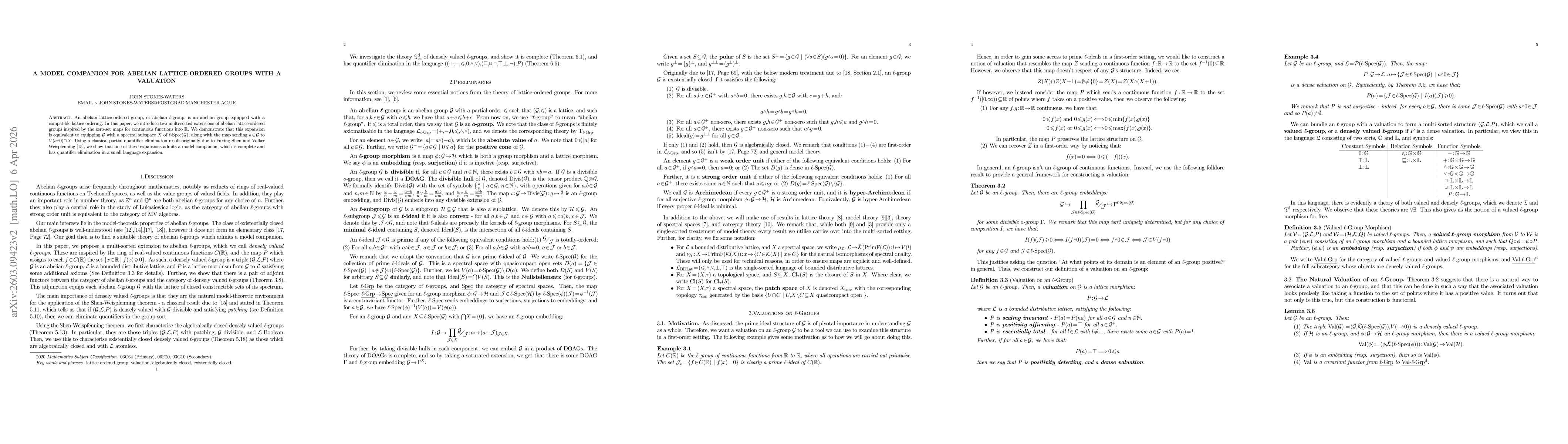 Thumbnail for A Model Companion for Abelian Lattice-Ordered Groups with a Model Companion