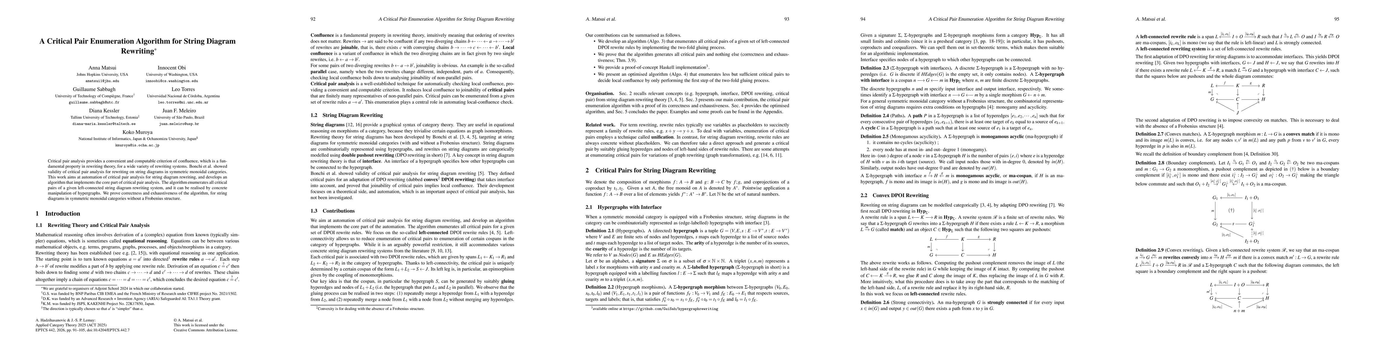 Thumbnail for A Critical Pair Enumeration Algorithm for String Diagram Rewriting