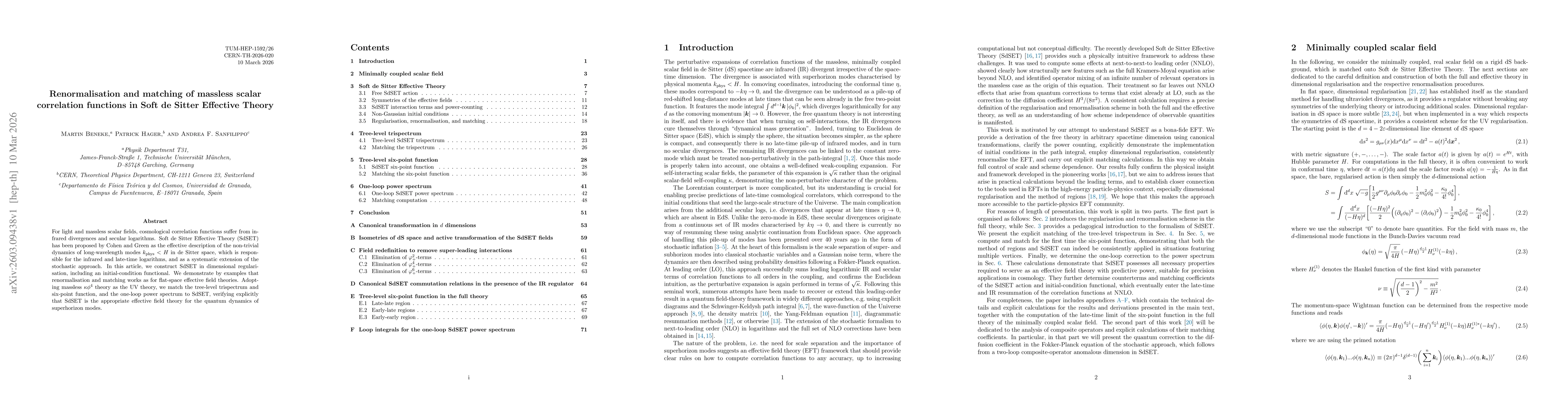 Thumbnail for Renormalisation and matching of massless scalar correlation functions in Soft de Sitter Effective Theory