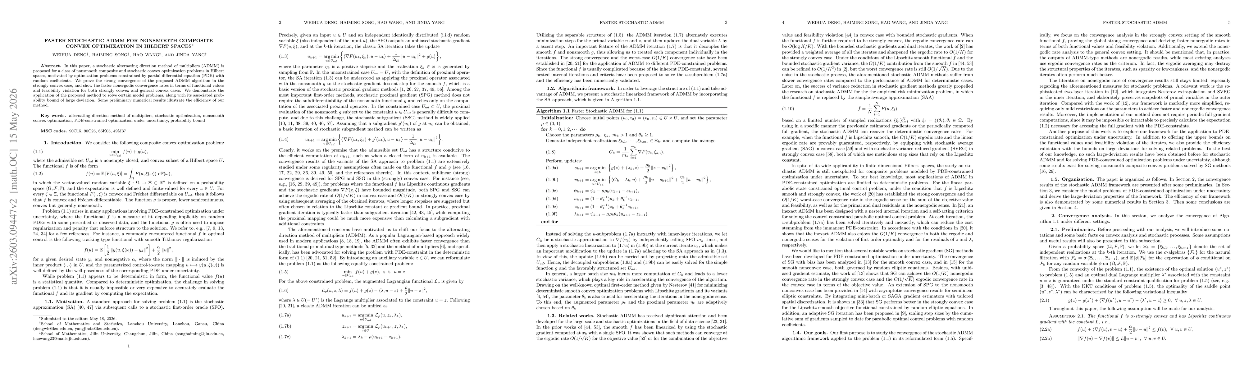 Thumbnail for Faster Stochastic ADMM for Nonsmooth Composite Convex Optimization in Hilbert Space