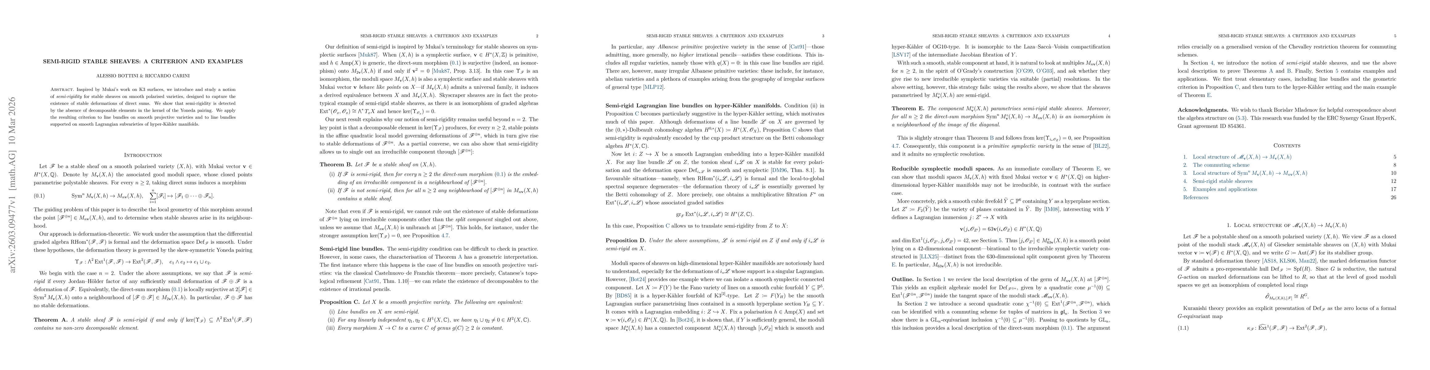 Thumbnail for Semi-rigid stable sheaves: a criterion and examples