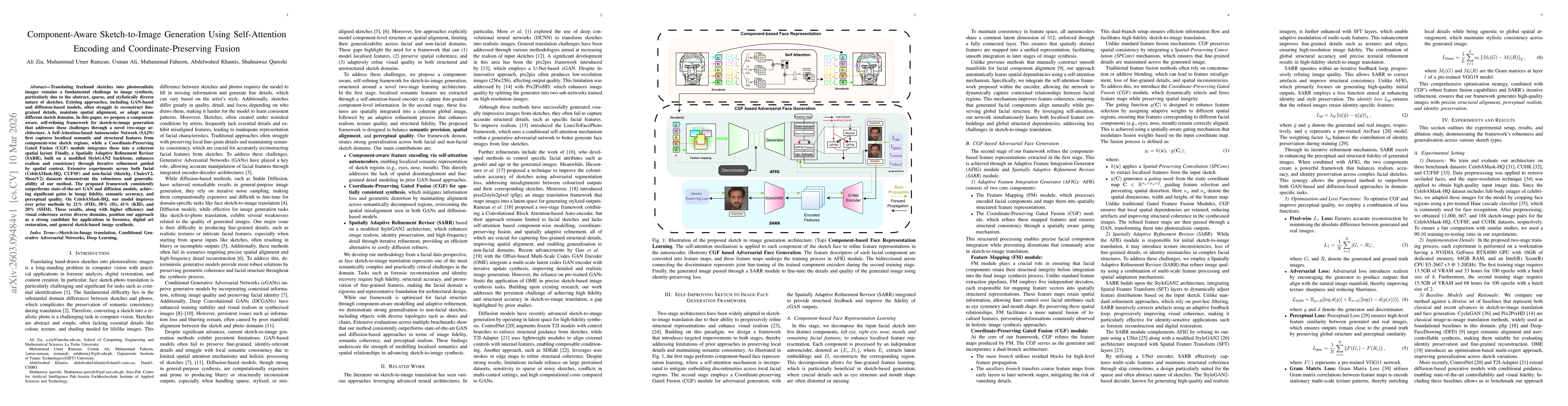 Thumbnail for Component-Aware Sketch-to-Image Generation Using Self-Attention Encoding and Coordinate-Preserving Fusion