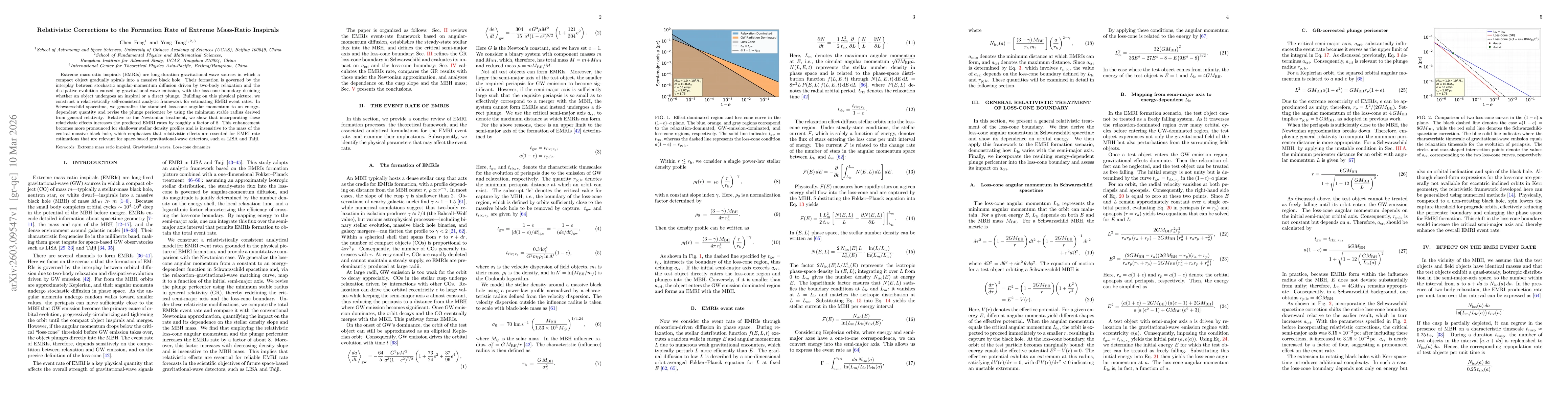 Thumbnail for Relativistic Corrections to the Formation Rate of Extreme Mass-Ratio Inspirals