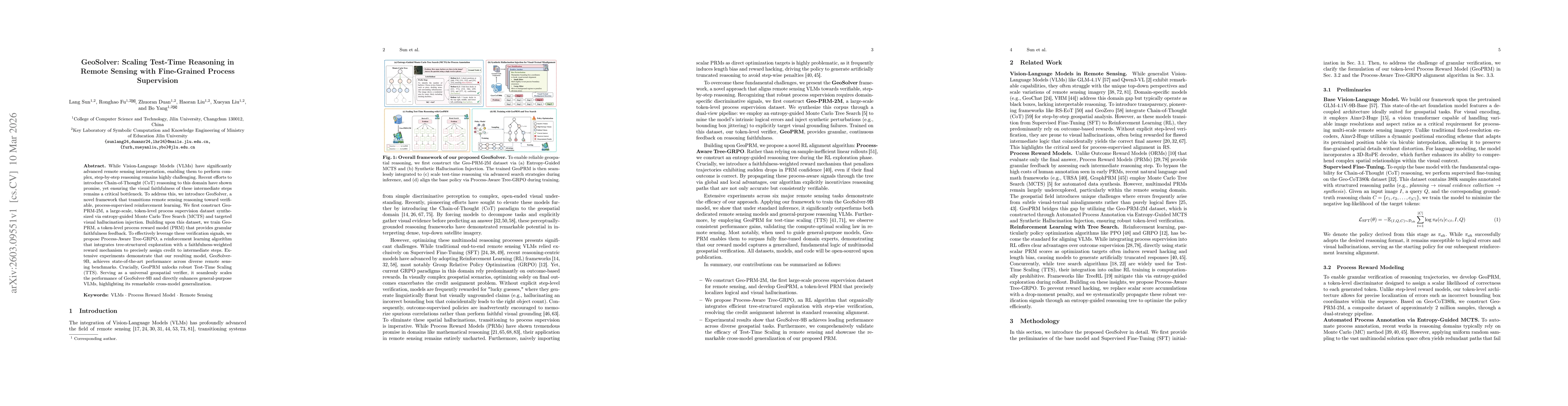 Thumbnail for GeoSolver: Scaling Test-Time Reasoning in Remote Sensing with Fine-Grained Process Supervision