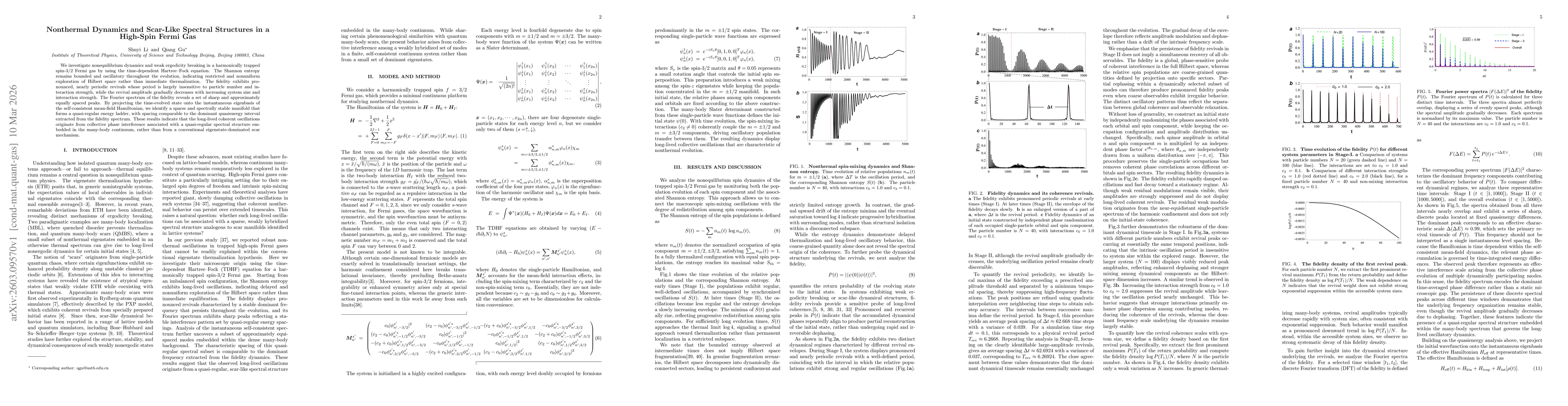 Thumbnail for Nonthermal Dynamics and Scar-Like Spectral Structures in a High-Spin Fermi Gas