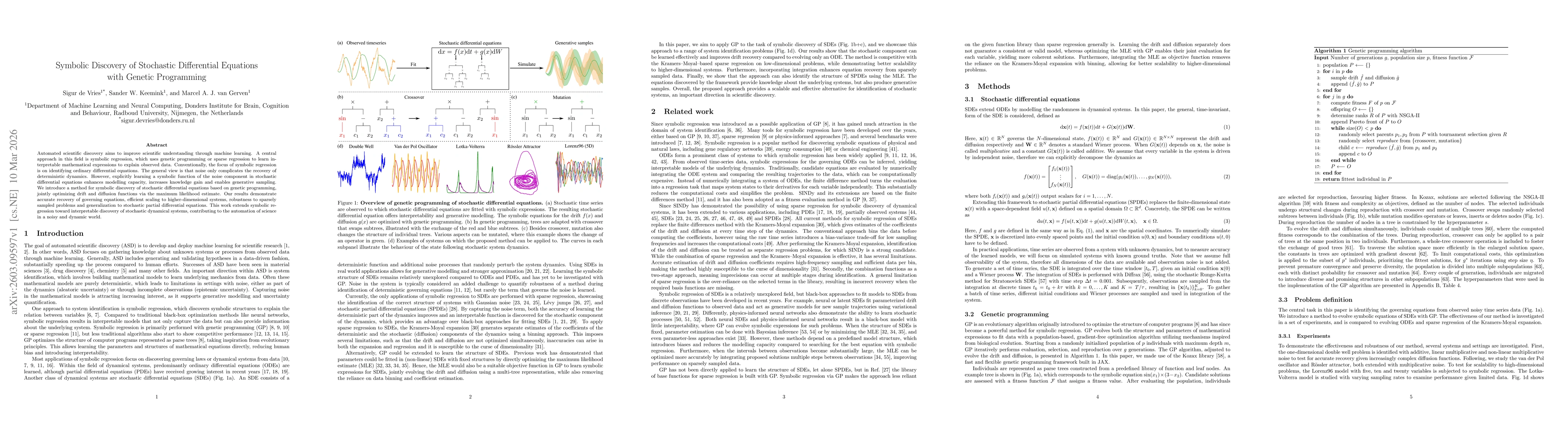Thumbnail for Symbolic Discovery of Stochastic Differential Equations with Genetic Programming