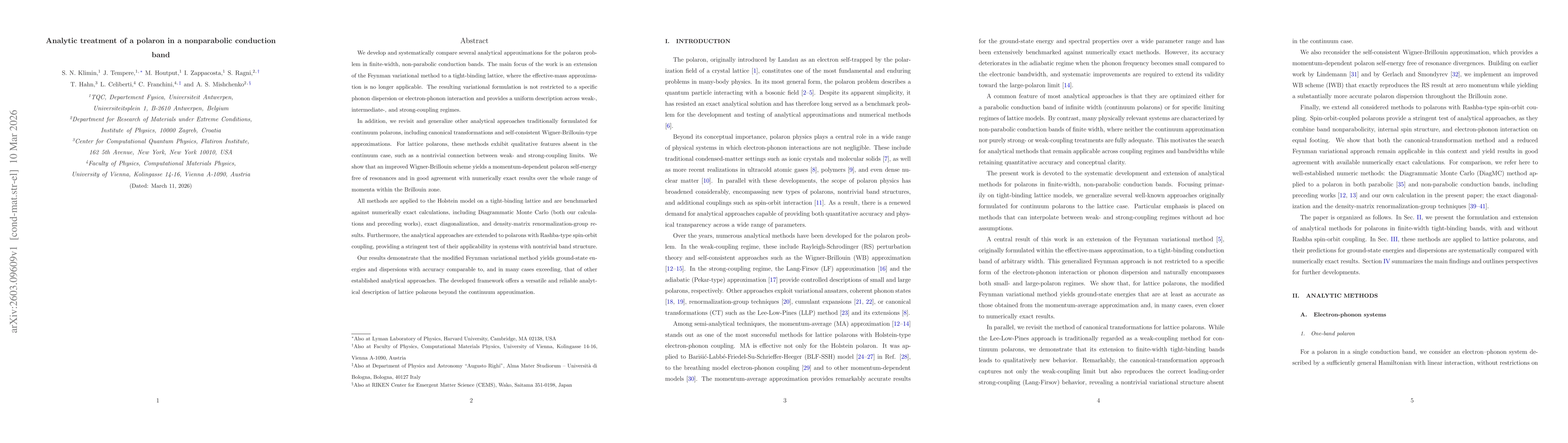 Thumbnail for Analytic treatment of a polaron in a nonparabolic conduction band
