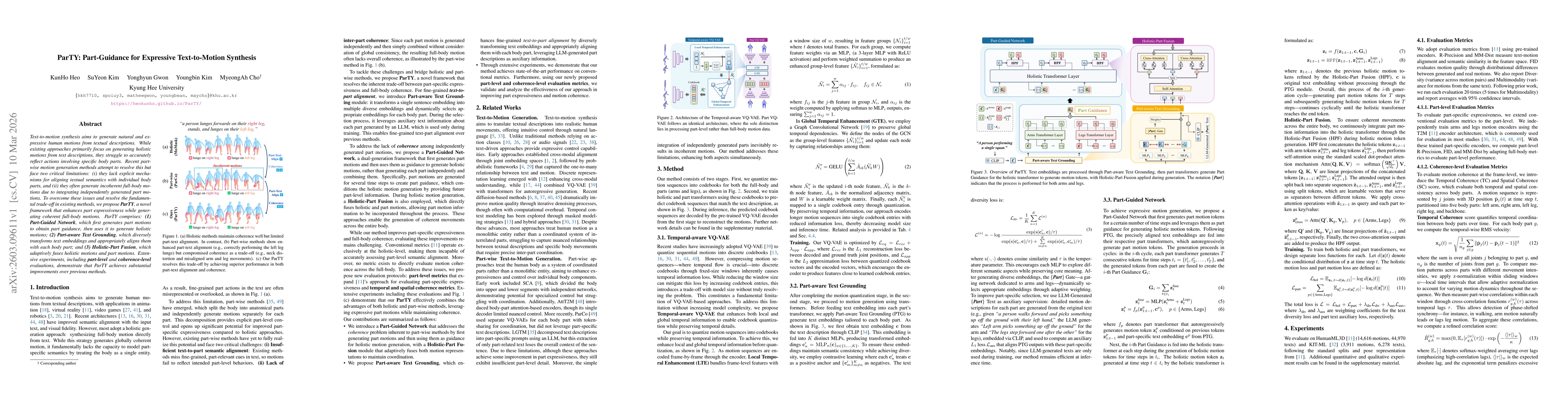 Thumbnail for ParTY: Part-Guidance for Expressive Text-to-Motion Synthesis