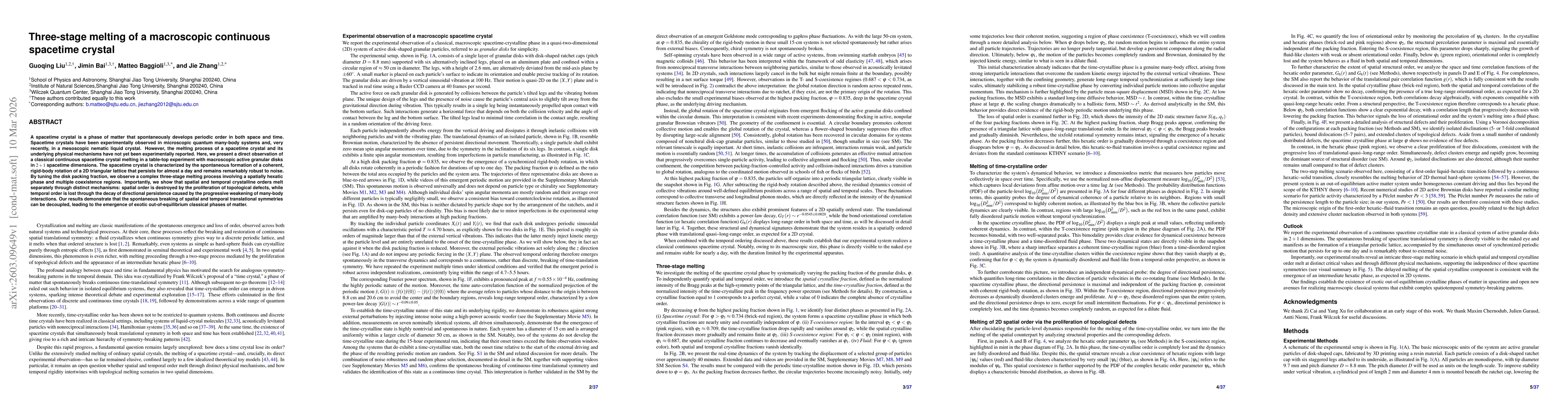 Thumbnail for Three-stage melting of a macroscopic continuous spacetime crystal