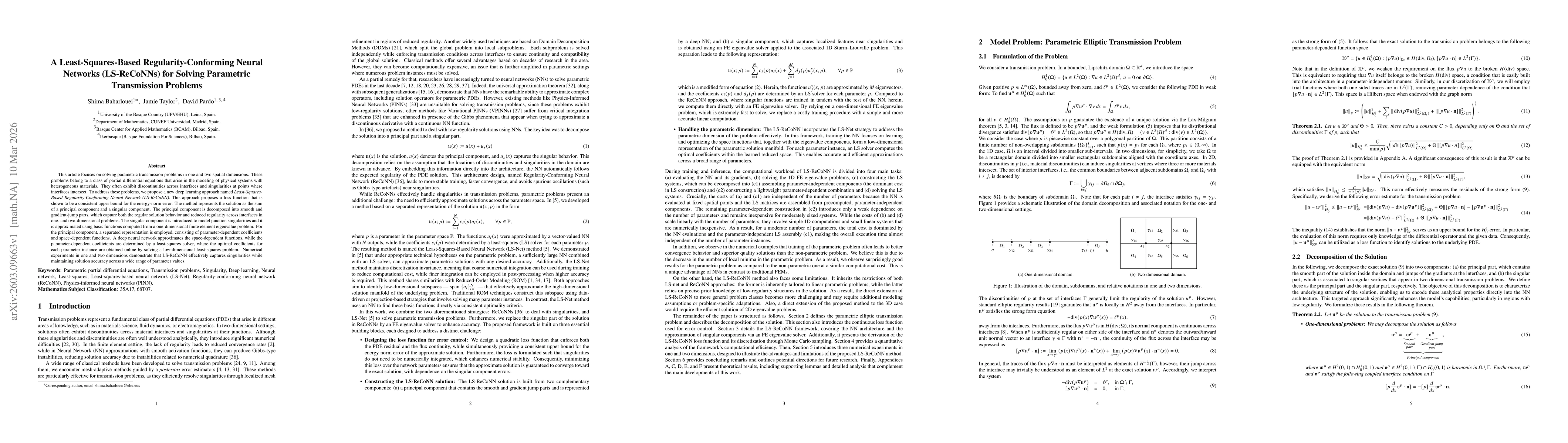 Thumbnail for A Least-Squares-Based Regularity-Conforming Neural Networks (LS-ReCoNNs) for Solving Parametric Transmission Problems