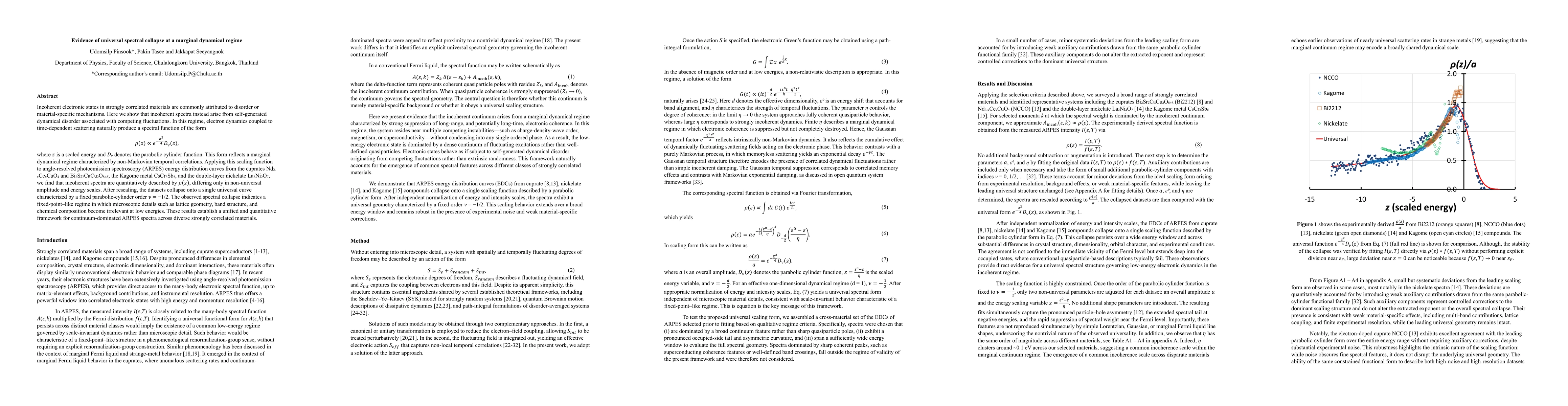 Thumbnail for Evidence of universal spectral collapse at a marginal dynamical regime