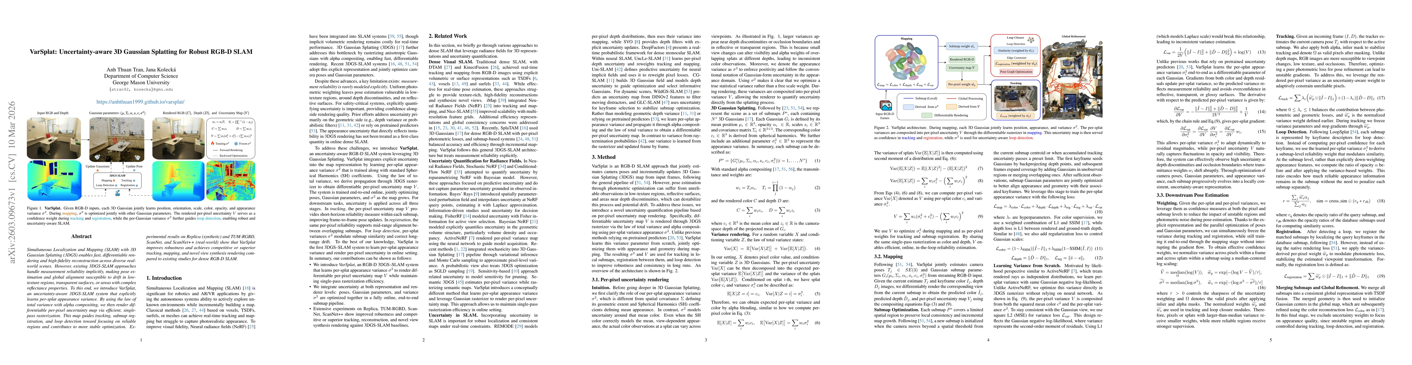 Thumbnail for VarSplat: Uncertainty-aware 3D Gaussian Splatting for Robust RGB-D SLAM