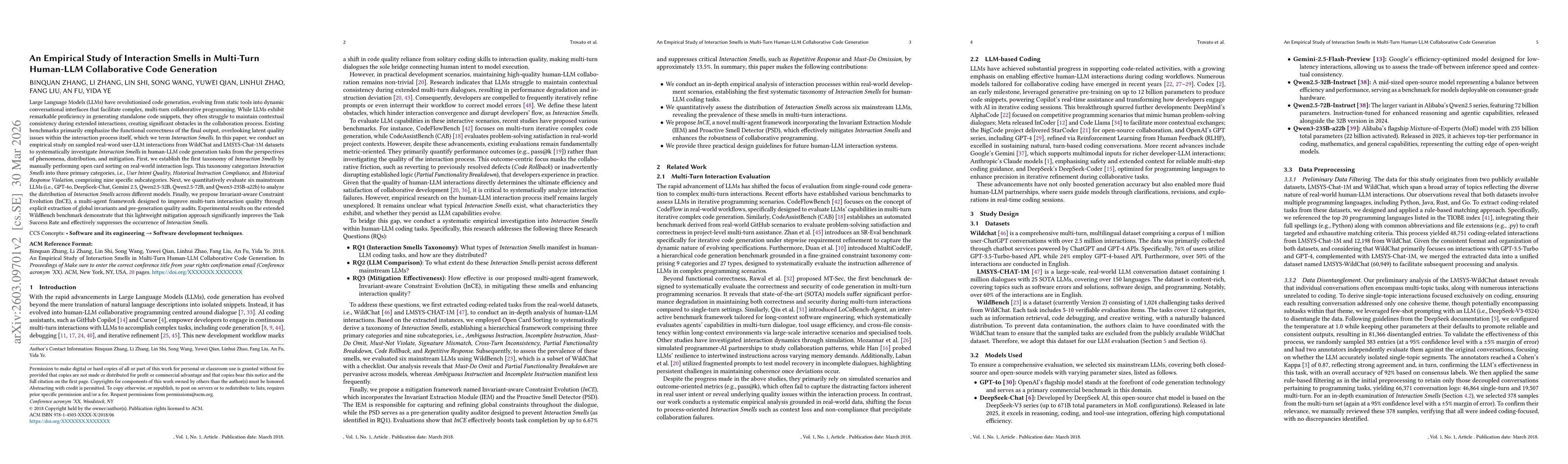 Thumbnail for An Empirical Study of Interaction Smells in Multi-Turn Human-LLM Collaborative Code Generation
