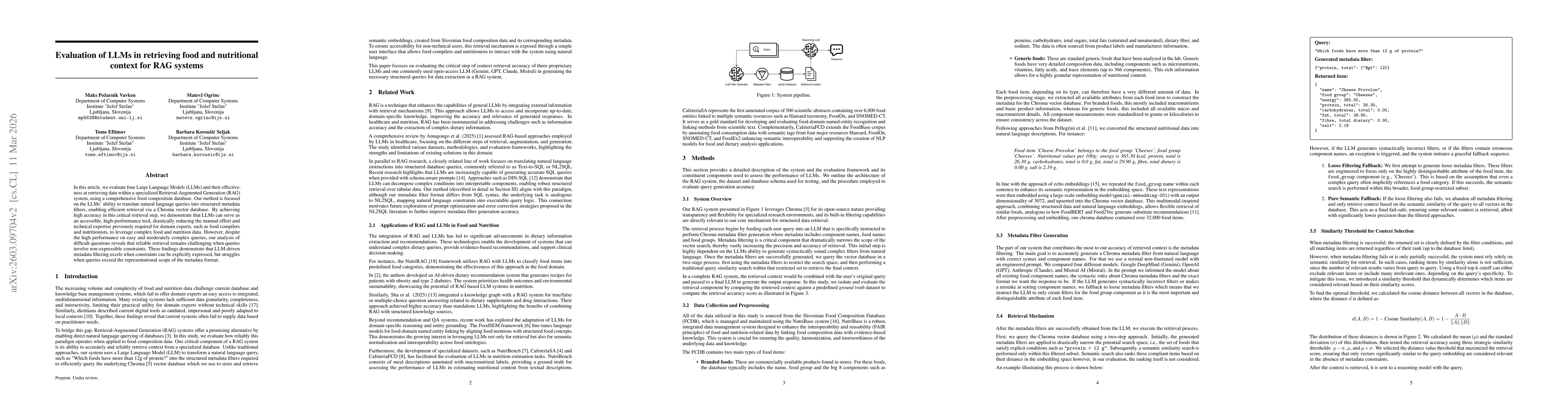 Thumbnail for Evaluation of LLMs in retrieving food and nutritional context for RAG systems