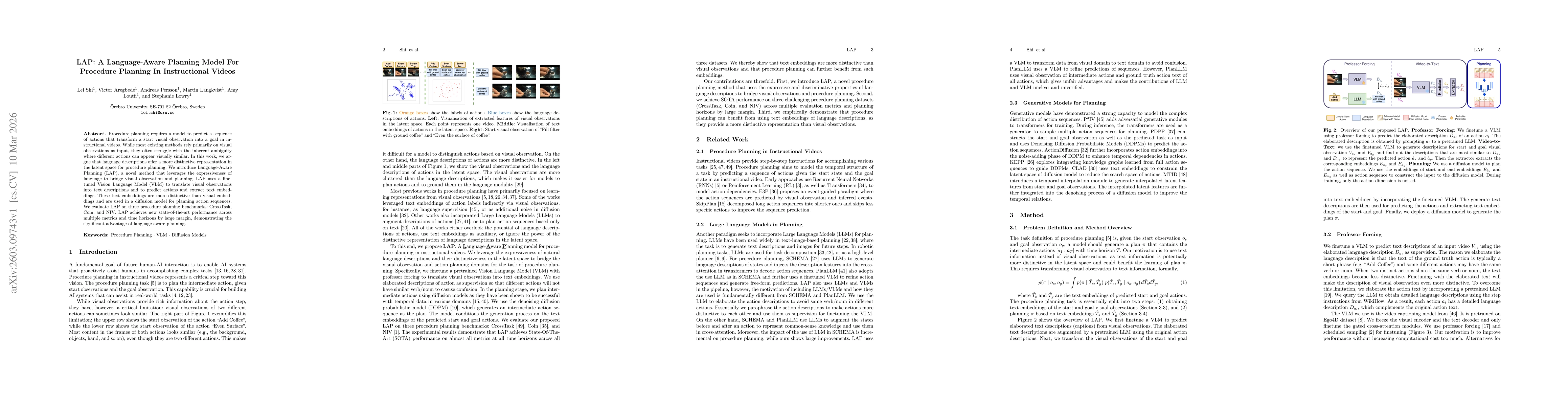 Thumbnail for LAP: A Language-Aware Planning Model For Procedure Planning In Instructional Videos