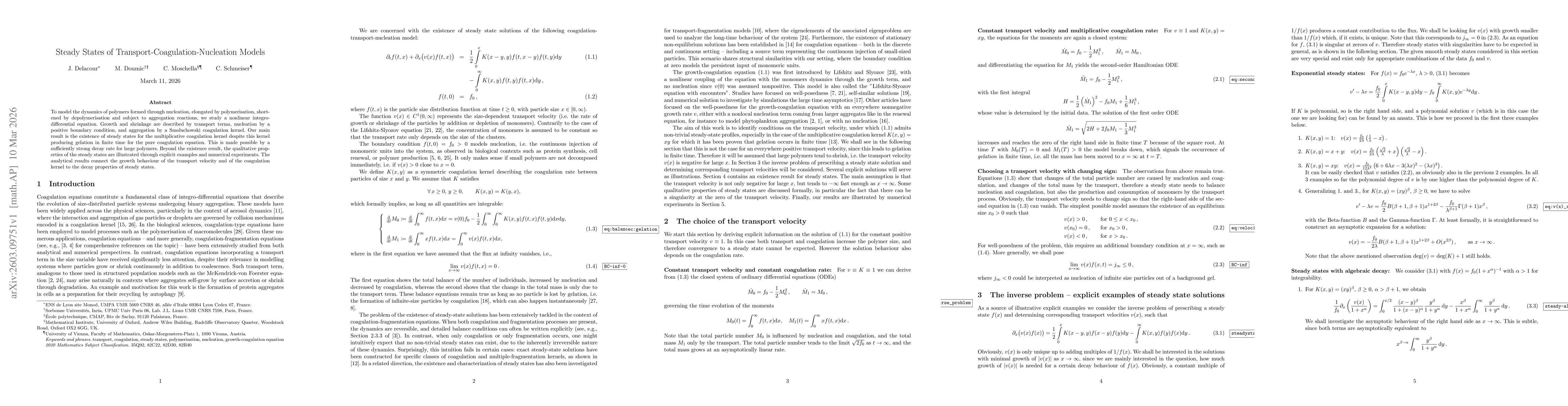 Thumbnail for Steady States of Transport-Coagulation-Nucleation Models