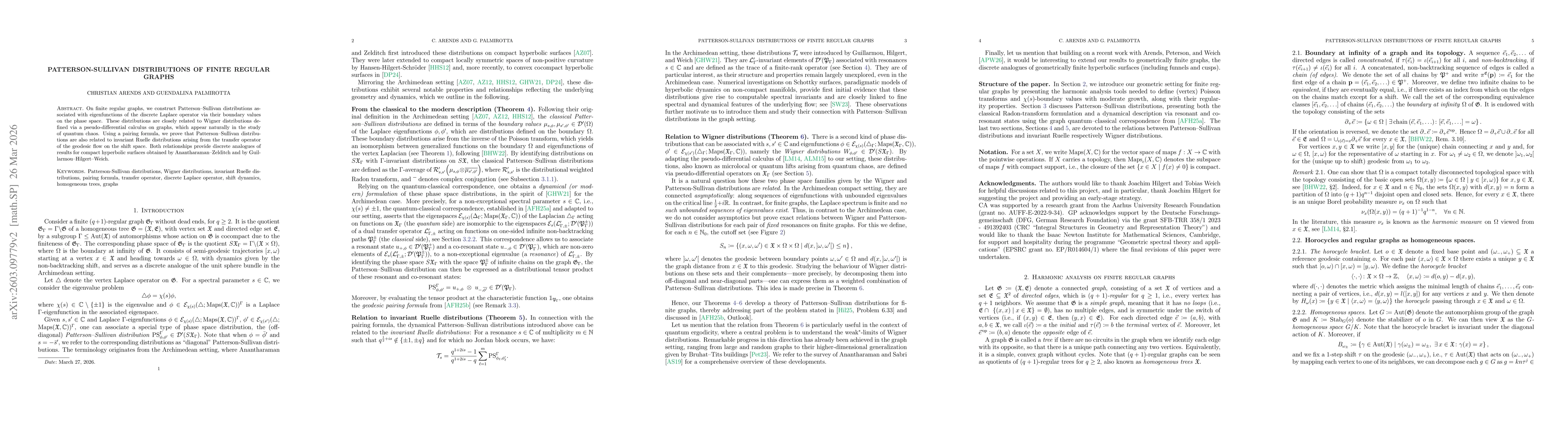 Thumbnail for Patterson-Sullivan distributions of finite regular graphs