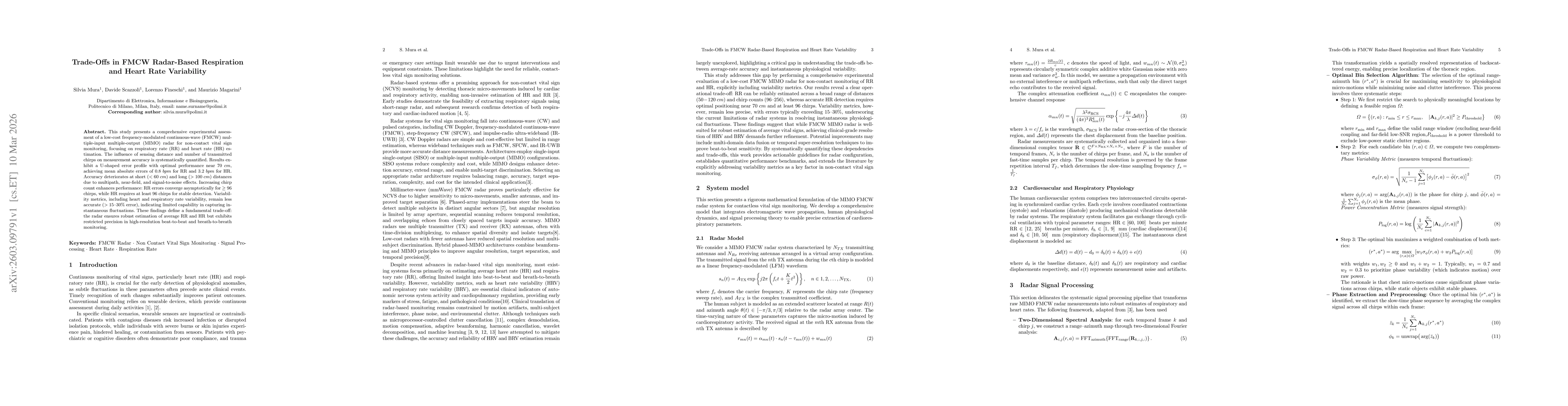 Thumbnail for Trade-Offs in FMCW Radar-Based Respiration and Heart Rate Variability