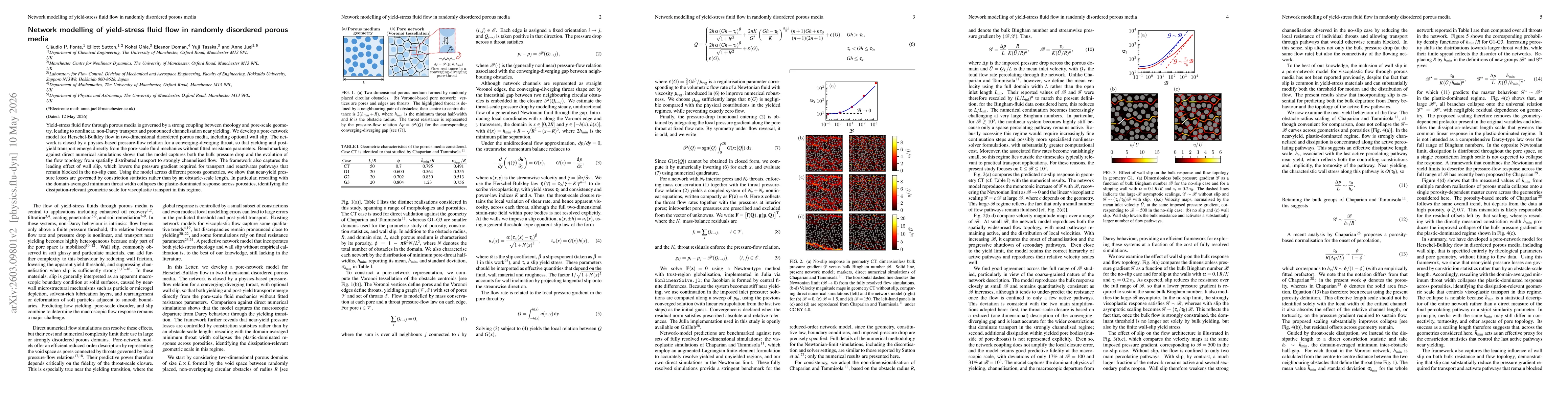 Thumbnail for Network modelling of yield-stress fluid flow in randomly disordered porous media