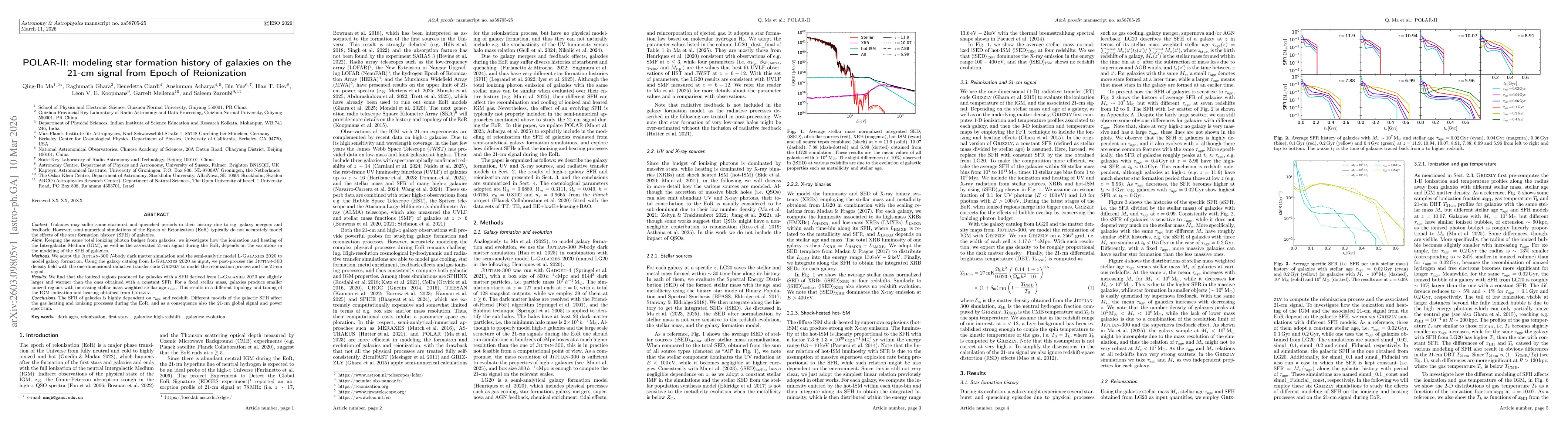 Thumbnail for POLAR-II: modeling star formation history of galaxies on the 21-cm signal from Epoch of Reionization