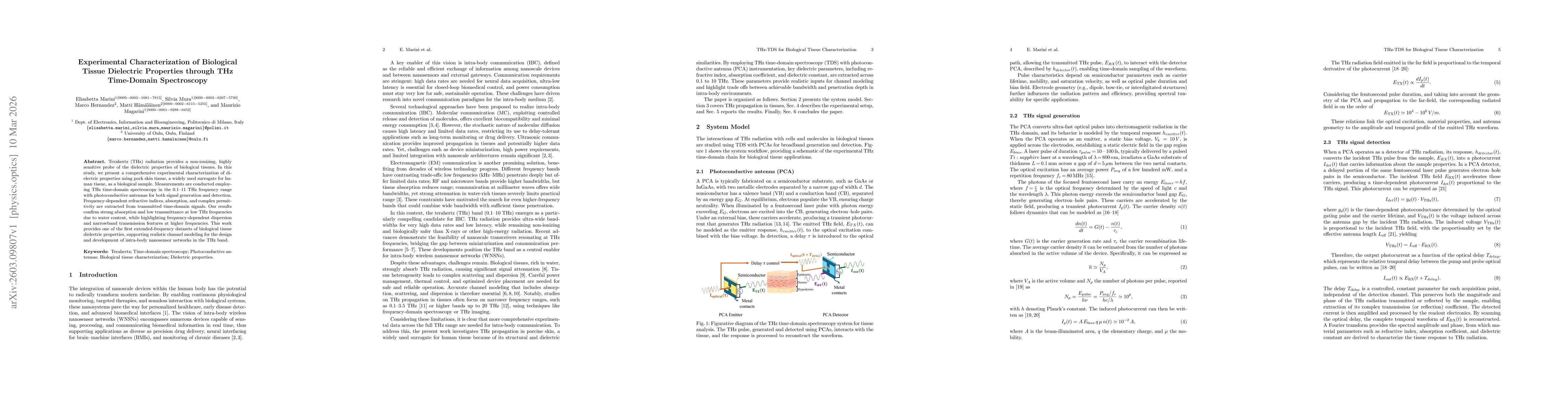 Thumbnail for Experimental Characterization of Biological Tissue Dielectric Properties through THz Time-Domain Spectroscopy