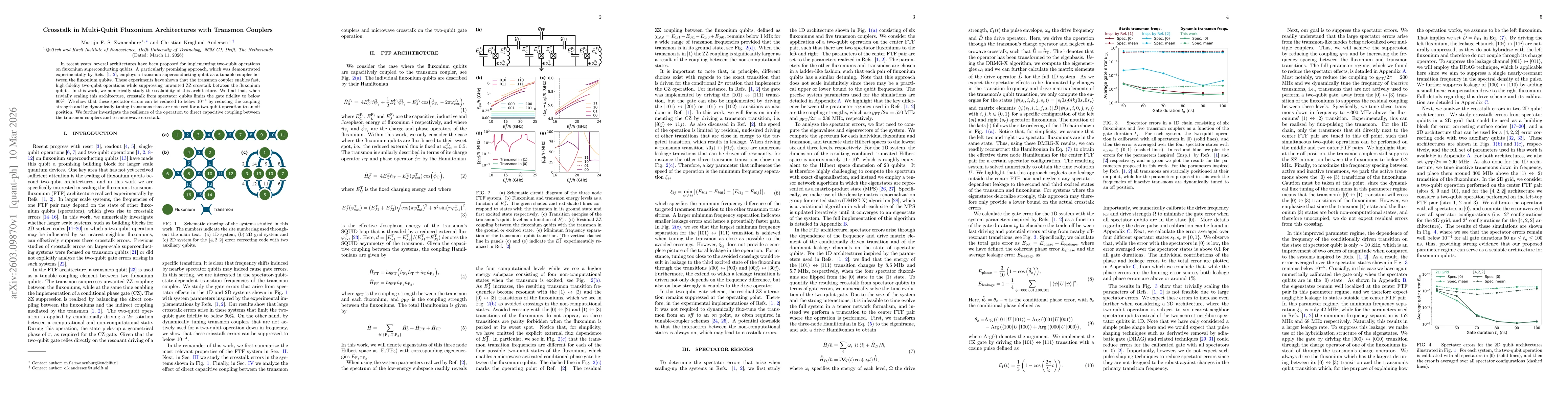 Thumbnail for Crosstalk in Multi-Qubit Fluxonium Architectures with Transmon Couplers