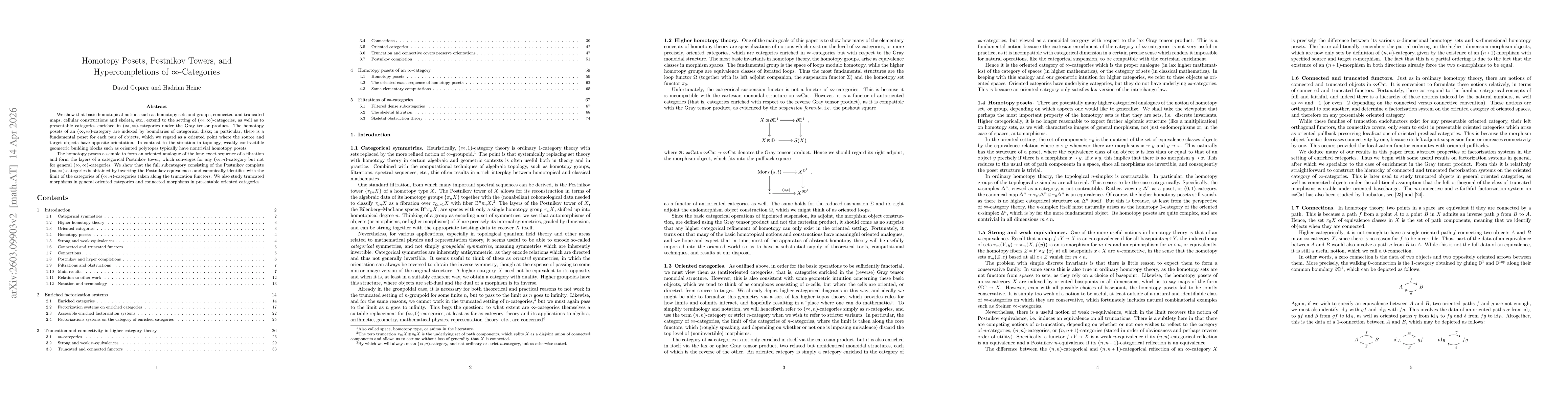 Thumbnail for Homotopy Posets, Postnikov Towers, and Hypercompletions of $\infty$-Categories