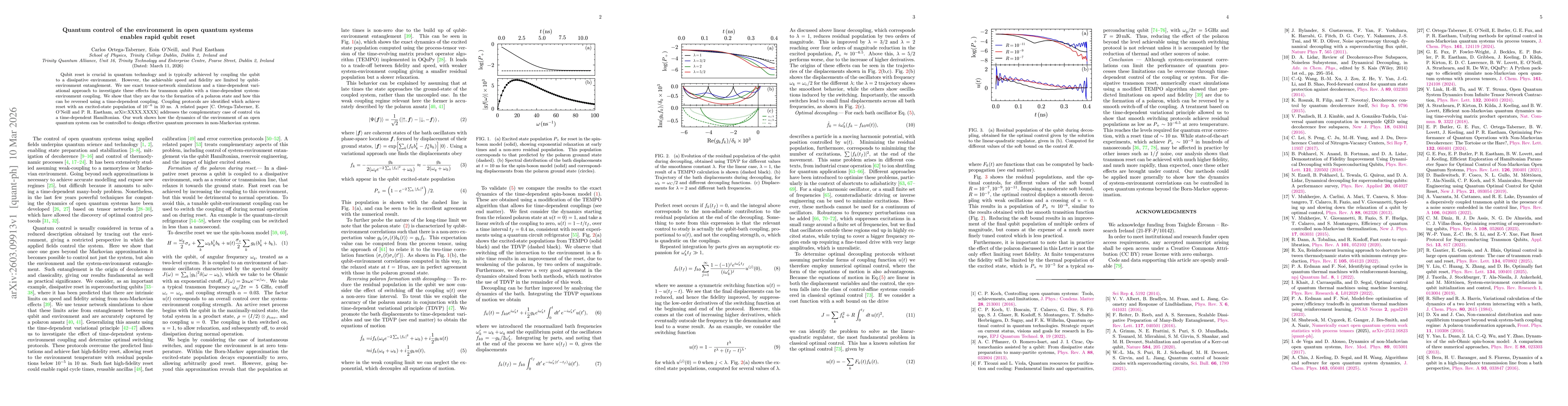 Thumbnail for Quantum control of the environment in open quantum systems enables rapid qubit reset