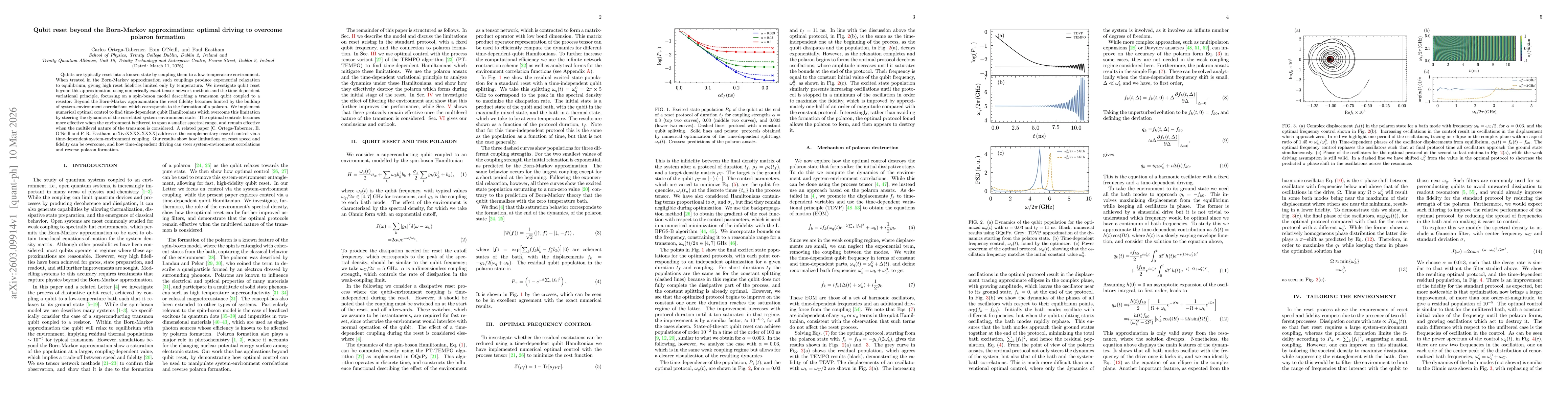 Thumbnail for Qubit reset beyond the Born-Markov approximation: optimal driving to overcome polaron formation
