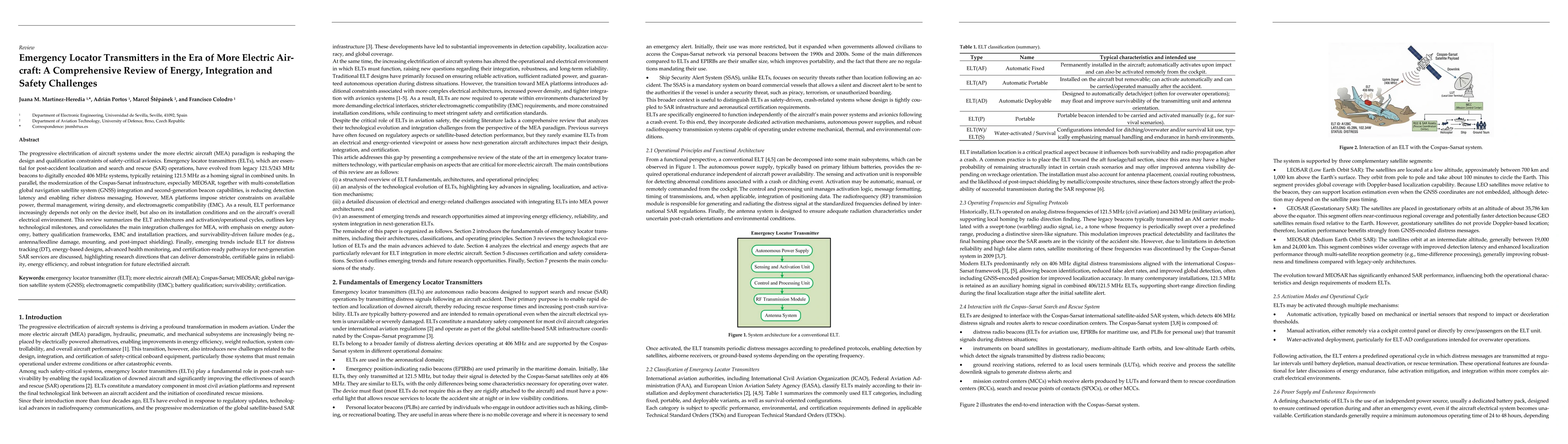 Thumbnail for Emergency Locator Transmitters in the Era of More Electric Aircraft: A Comprehensive Review of Energy, Integration and Safety Challenges
