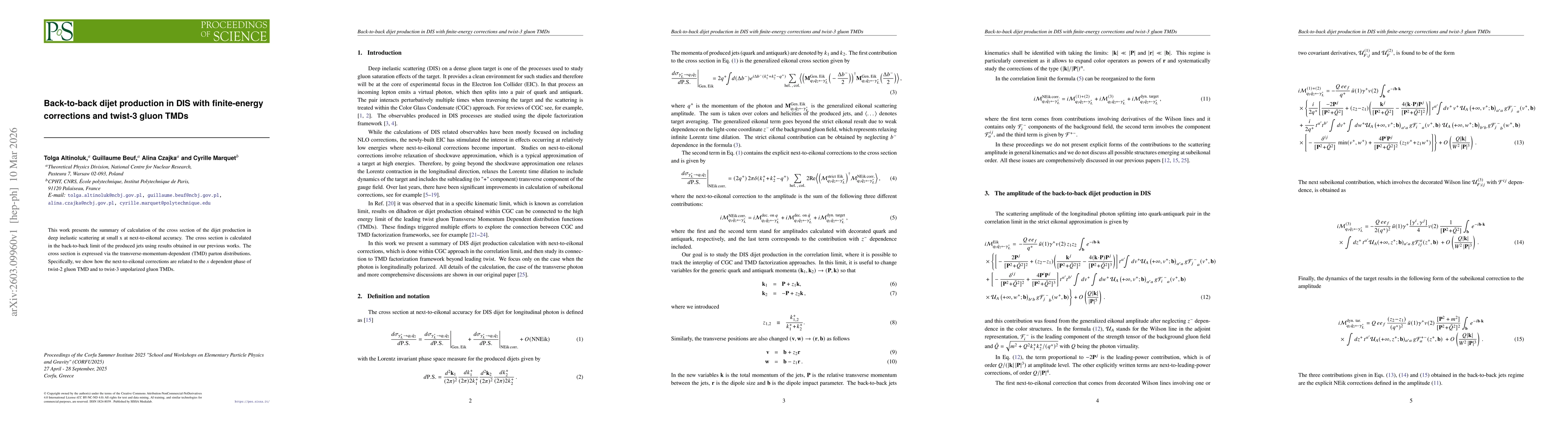 Thumbnail for Back-to-back dijet production in DIS with finite-energy corrections and twist-3 gluon TMDs