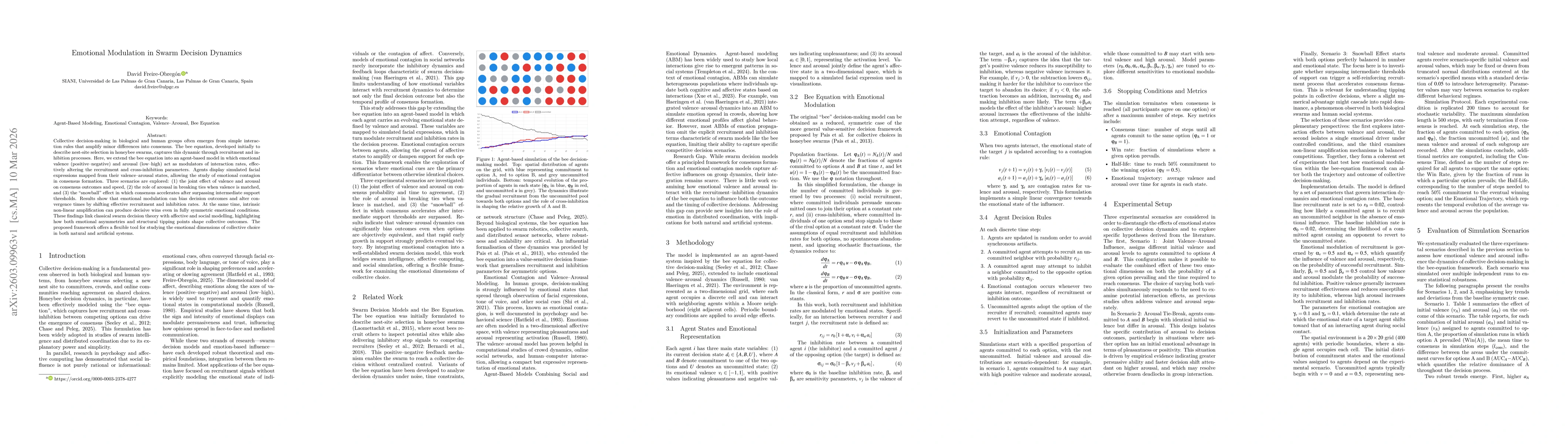 Thumbnail for Emotional Modulation in Swarm Decision Dynamics