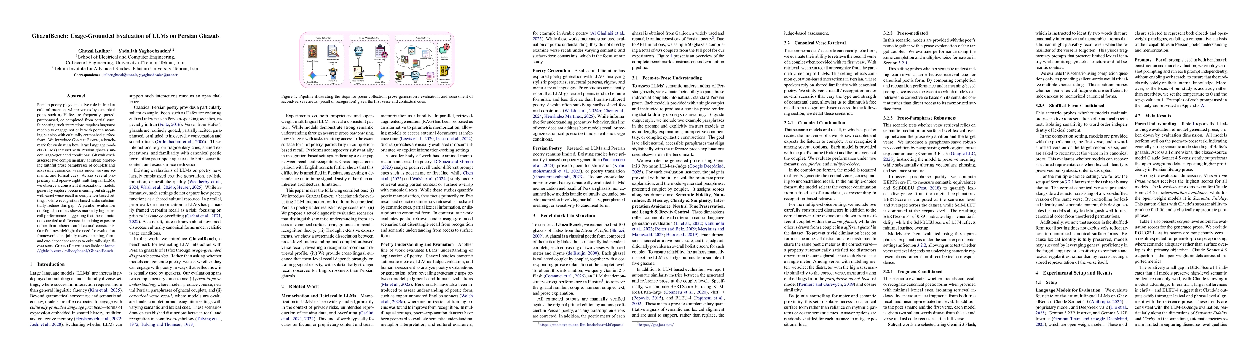 Thumbnail for GhazalBench: Usage-Grounded Evaluation of LLMs on Persian Ghazals