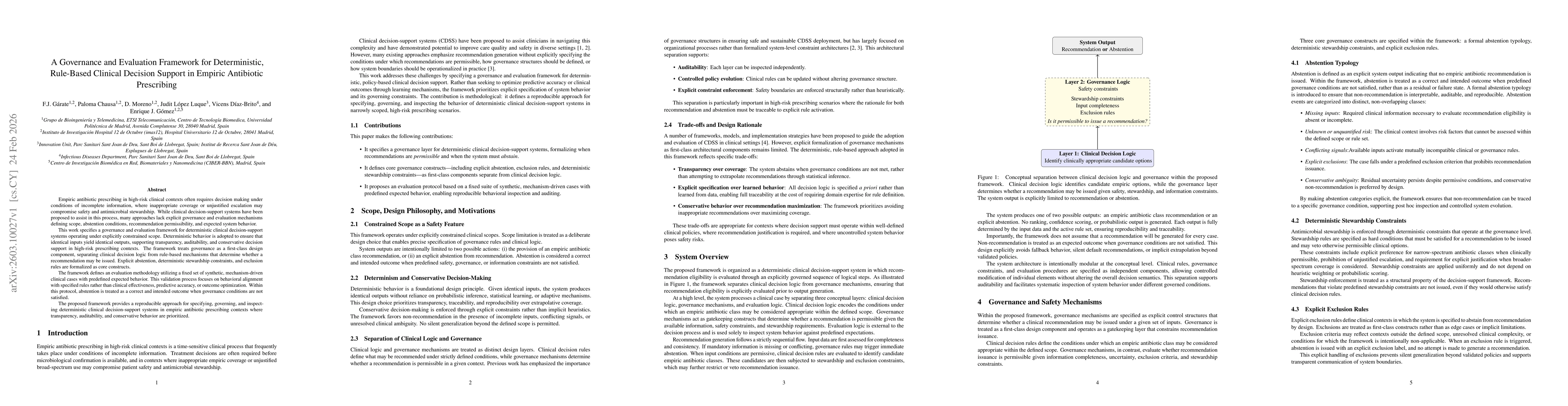 Thumbnail for A Governance and Evaluation Framework for Deterministic, Rule-Based Clinical Decision Support in Empiric Antibiotic Prescribing
