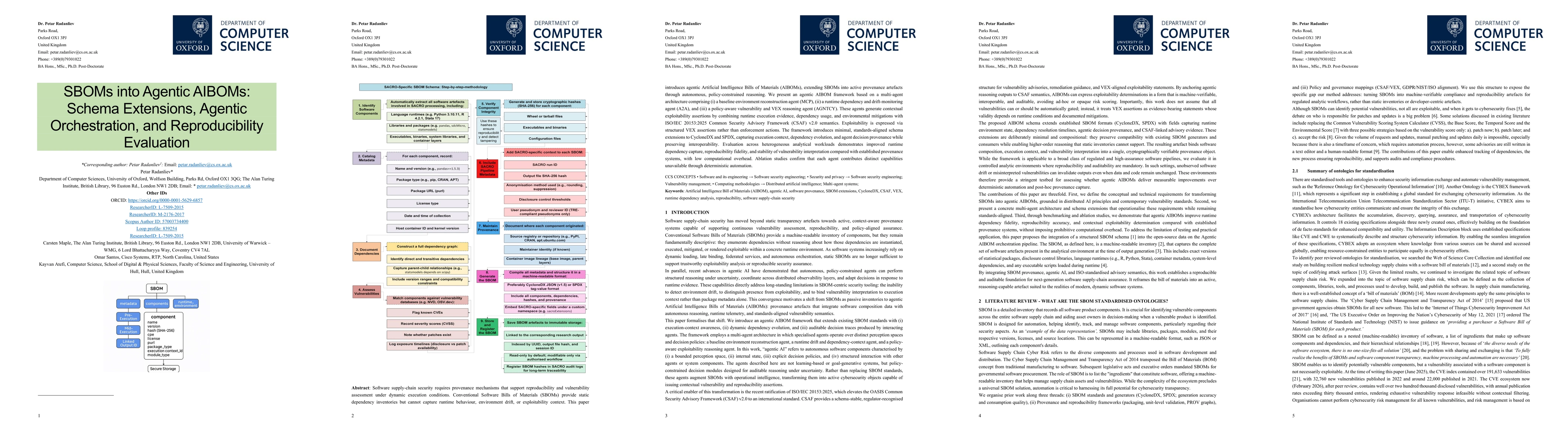 Thumbnail for SBOMs into Agentic AIBOMs: Schema Extensions, Agentic Orchestration, and Reproducibility Evaluation