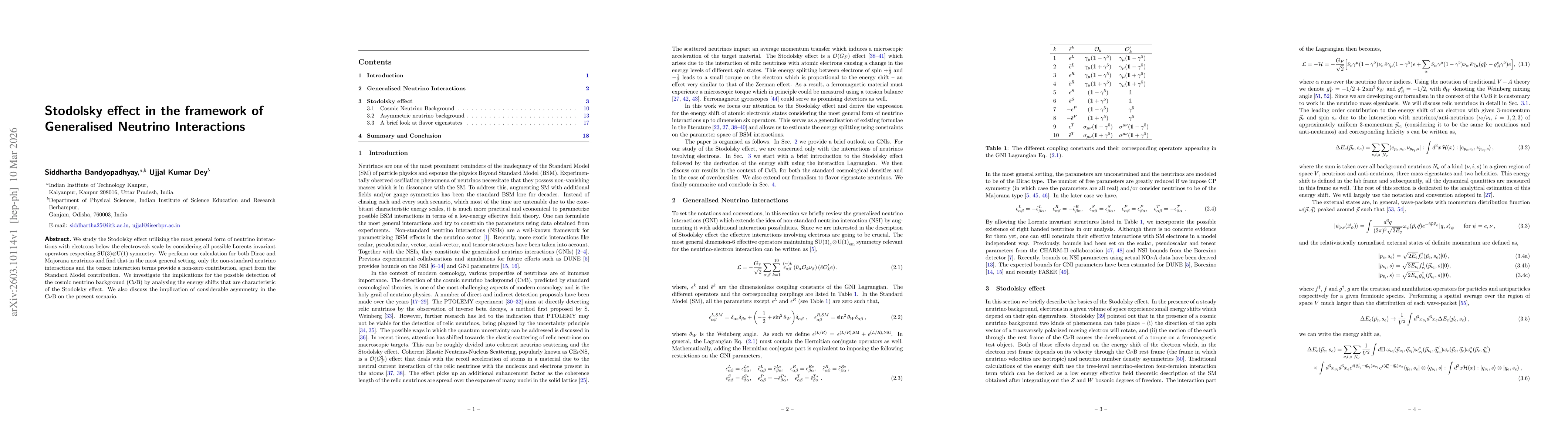 Thumbnail for Stodolsky effect in the framework of Generalised Neutrino Interactions