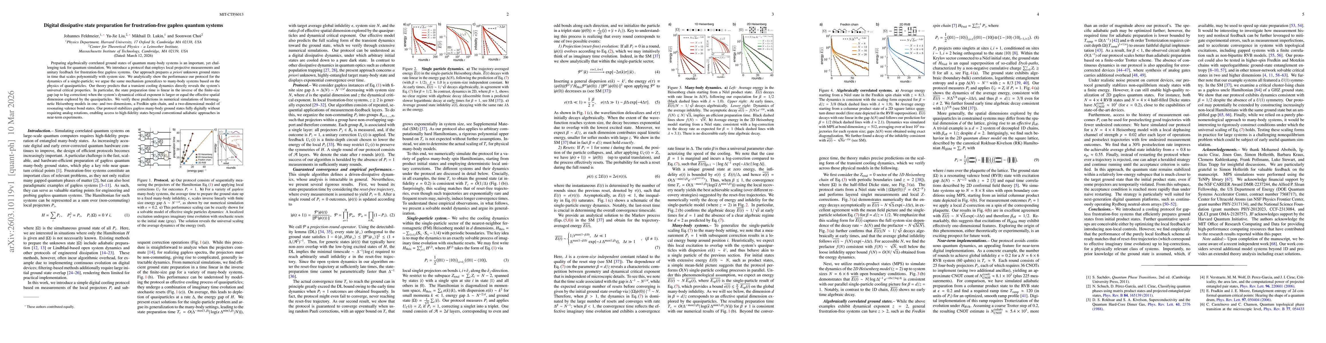 Thumbnail for Digital dissipative state preparation for frustration-free gapless quantum systems