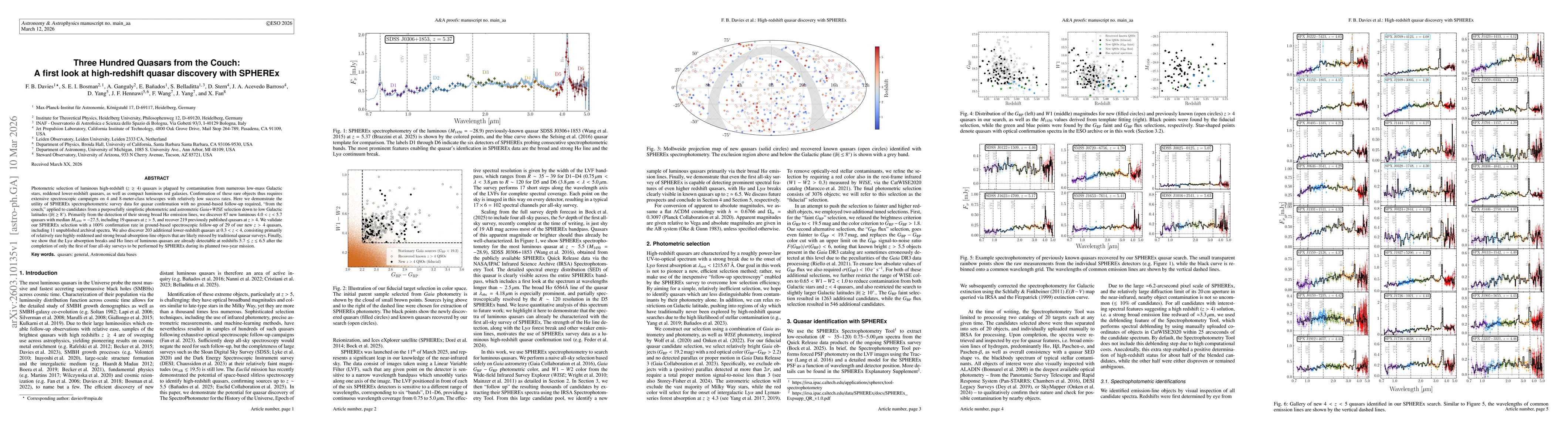 Thumbnail for Three Hundred Quasars from the Couch: A first look at high-redshift quasar discovery with SPHEREx