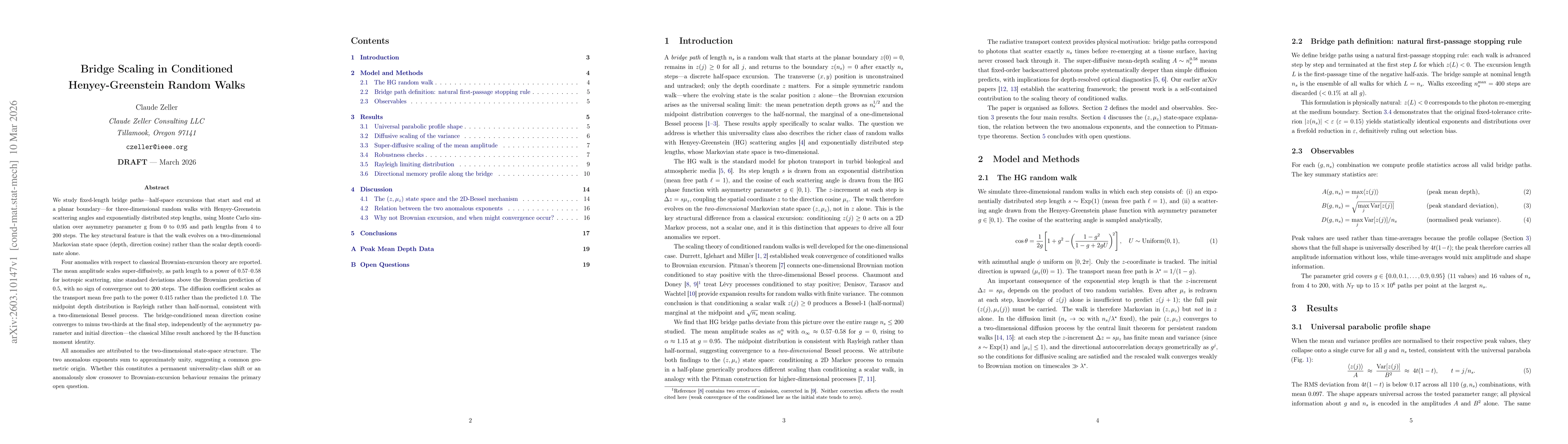 Thumbnail for Bridge Scaling in Conditioned Henyey-Greenstein Random Walks