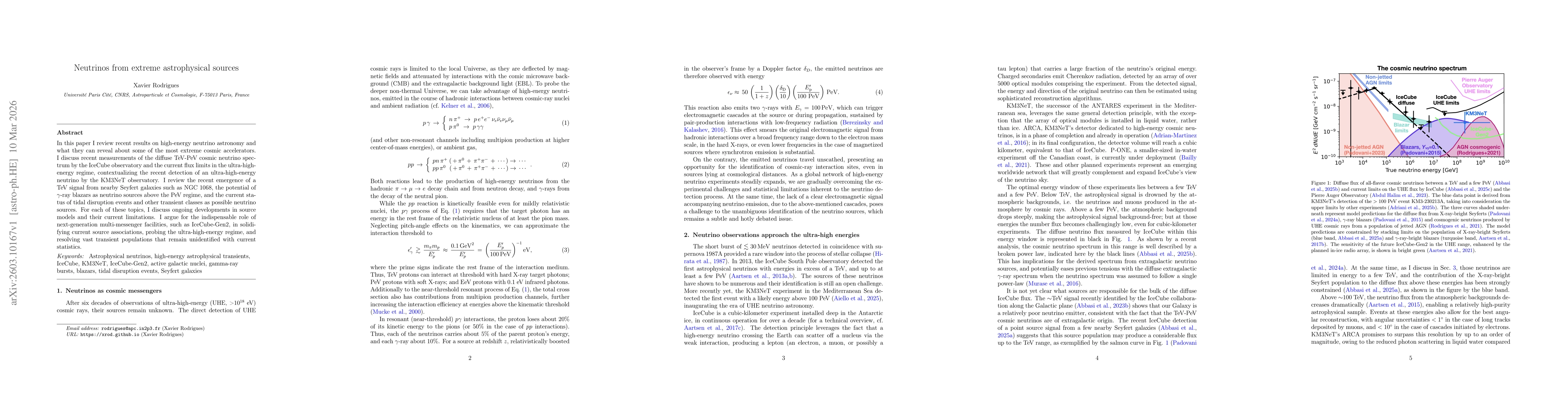 Thumbnail for Neutrinos from extreme astrophysical sources